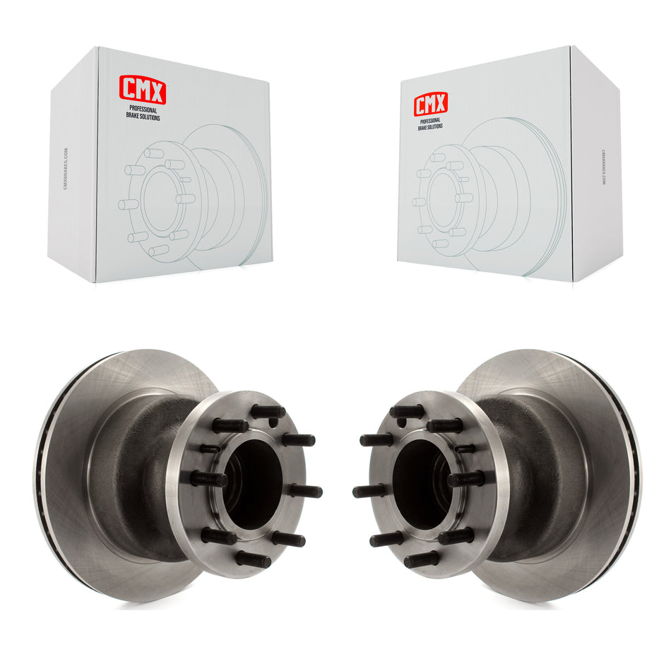 Front Disc Brake Rotors And Hub Assembly Pair For Ford E-350 Super Duty Econoline Club Wagon E-450 K8-100022
