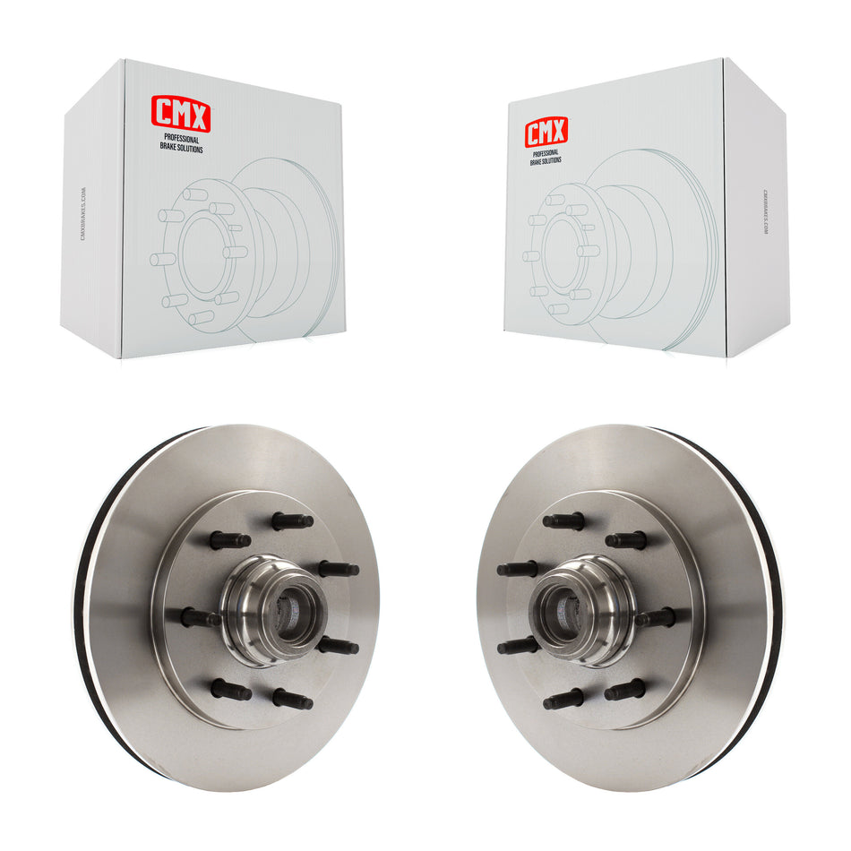 Front Disc Brake Rotors And Hub Assembly Pair For Ford F-150 F-250 HD Heritage K8-100027