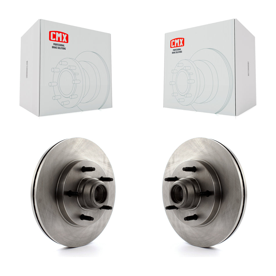 Front Disc Brake Rotors And Hub Assembly Pair For Ford F-150 F-250 K8-100032