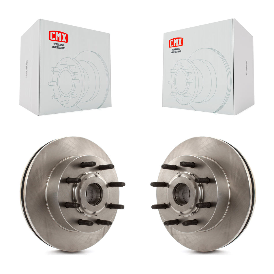 Front Disc Brake Rotors And Hub Assembly Pair For Ford F-250 Super Duty F-350 Excursion RWD K8-100039