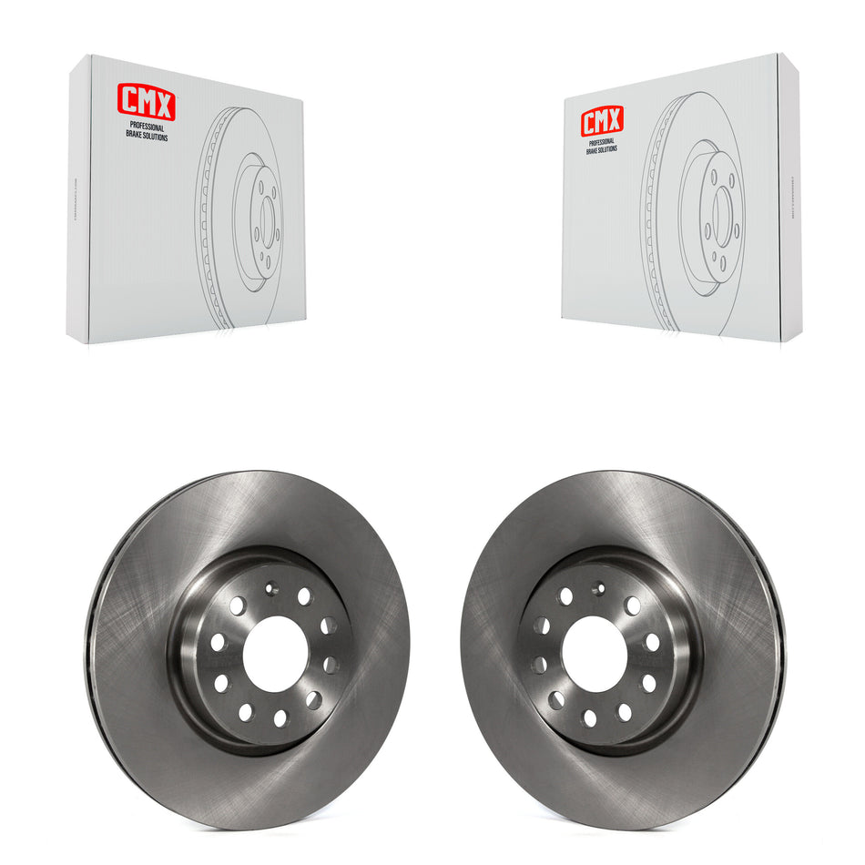 Front Disc Brake Rotors Pair For Volkswagen Jetta Passat Audi Tiguan GTI Beetle CC A3 Q3 Eos Quattro Golf Alltrack TT Sportback e-tron Limited Taos K8-100407