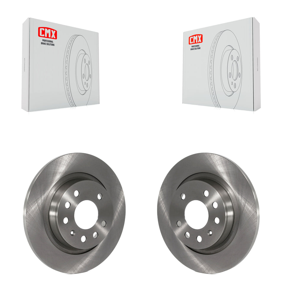 Rear Disc Brake Rotors Pair For Saab 9-3 9-3X With Solid Rotor K8-100813