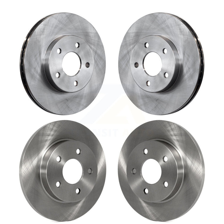 Front Rear Disc Brake Rotors Kit For 2007-2010 Pontiac G5 With Drum Brakes 5 Lug Wheels K8-101029
