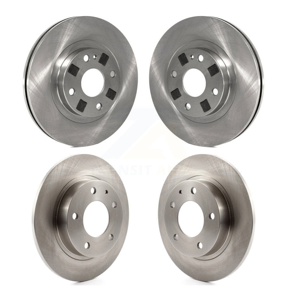 Front Rear Disc Brake Rotors Kit For 2001-2002 Mazda Protege 2.0L with rear brakes With 4 Lug Wheels K8-101293