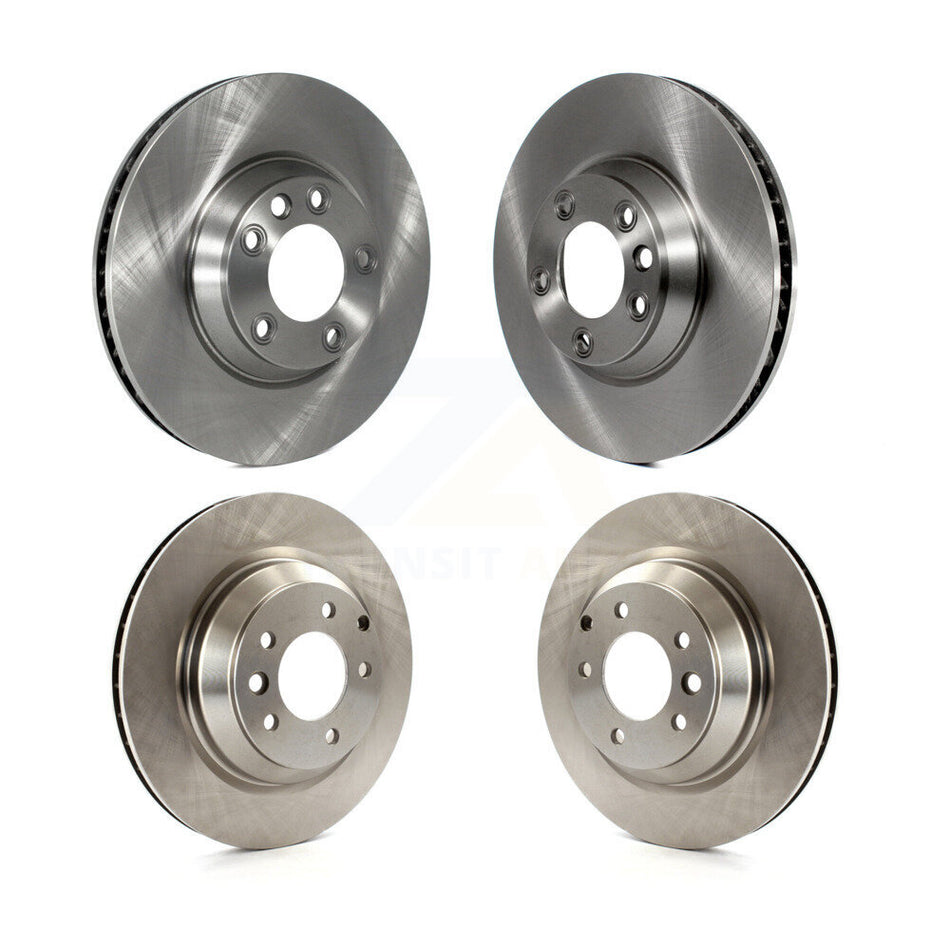 Front Rear Disc Brake Rotors Kit For 2010-2012 Audi Q7 With 358mm Diameter Rotor K8-101833