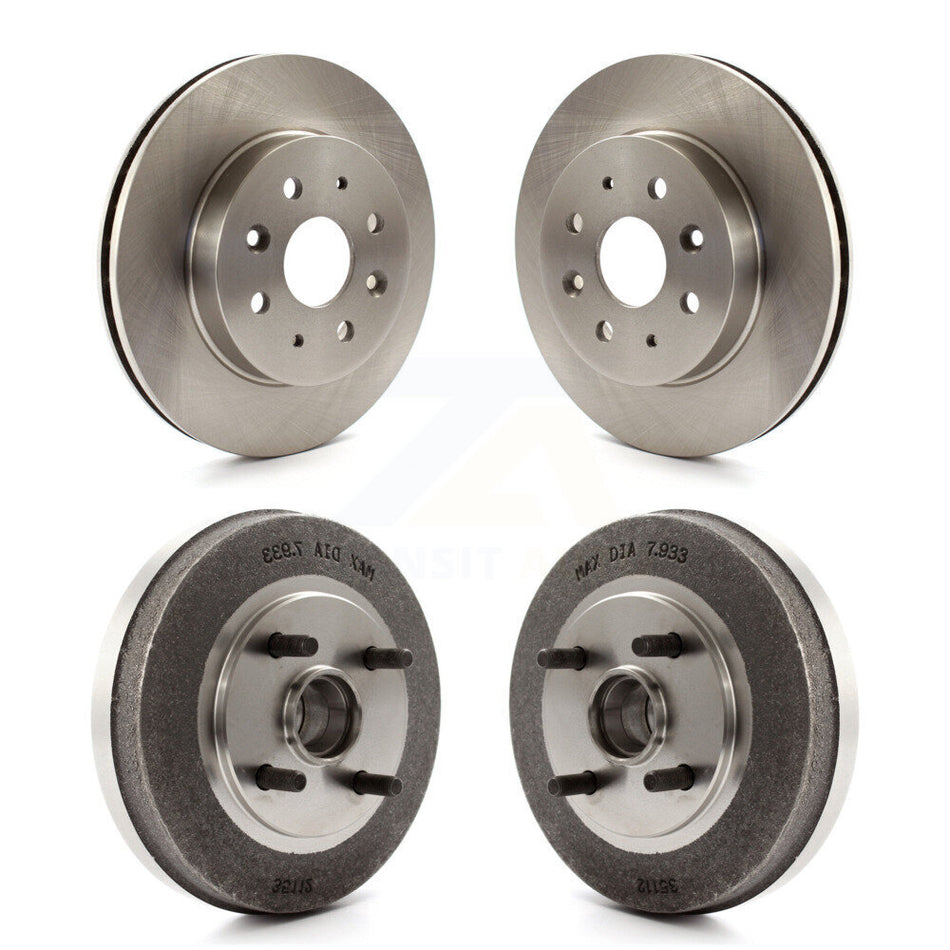 Front Rear Disc Brake Rotors Drums Kit For 2003-2005 Kia Rio Non-ABS K8-102026