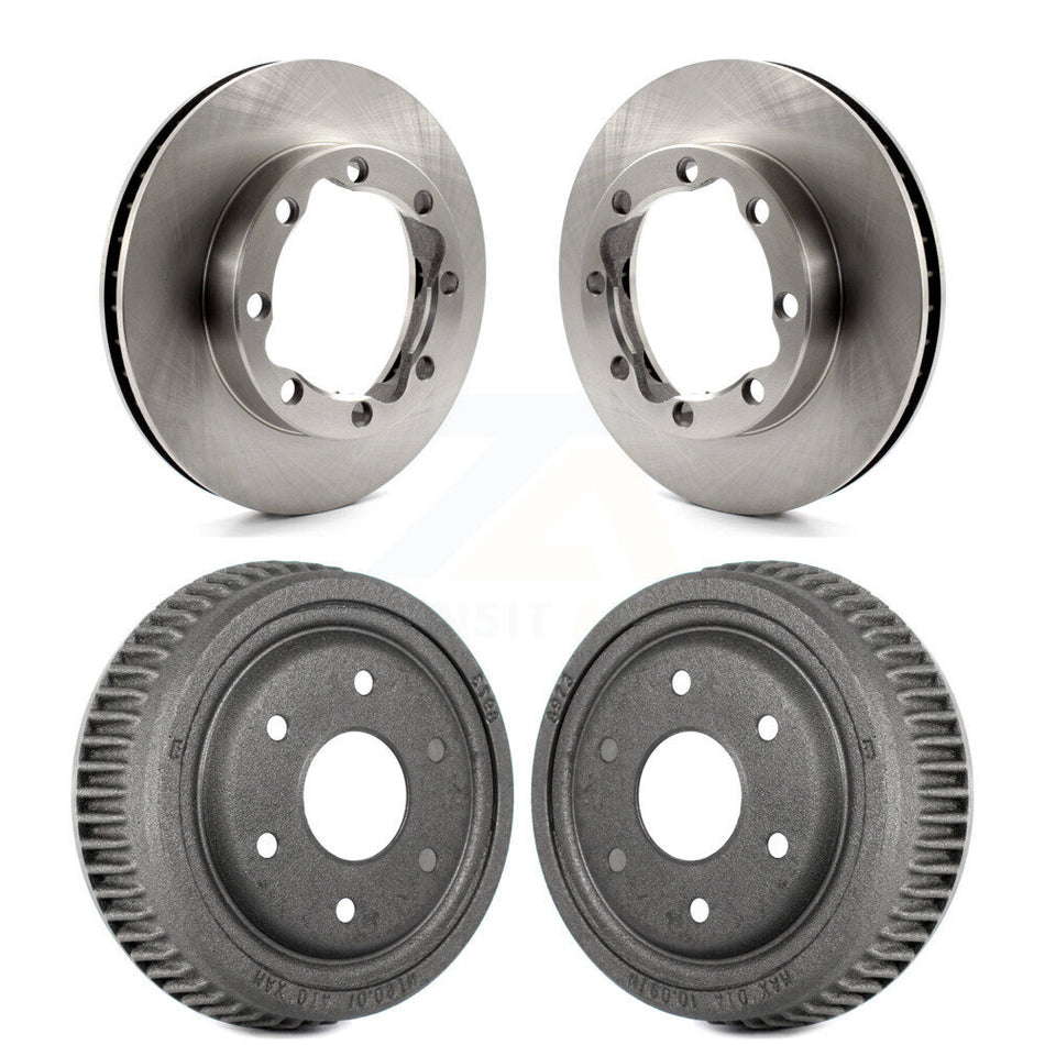 Front Rear Disc Brake Rotors Drums Kit For 1998-1999 Chevrolet Tahoe 4WD with DIESEL engine With 10" Diameter Drum K8-102039