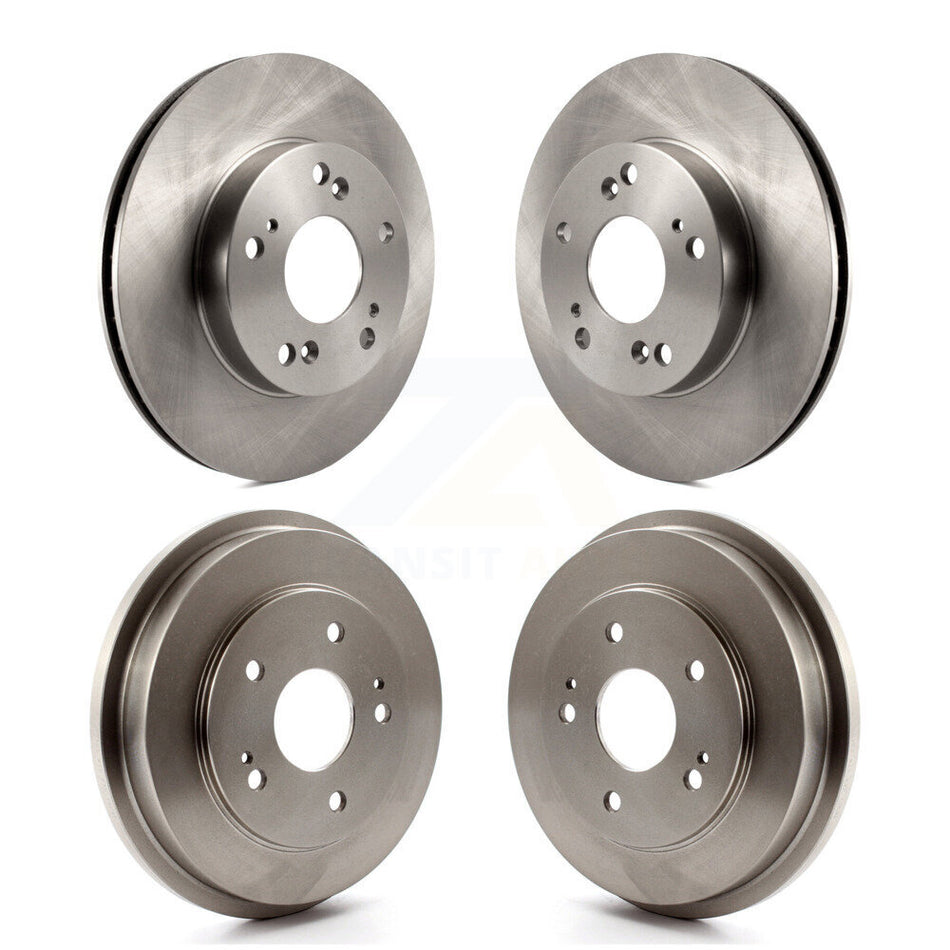 Front Rear Disc Brake Rotors Drums Kit For 2012-2015 Honda Civic Hybrid-L Hybrid K8-102093