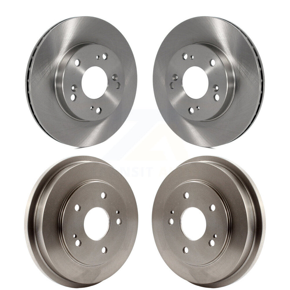 Front Rear Disc Brake Rotors Drums Kit For 2006-2008 Honda Civic Hybrid K8-102096
