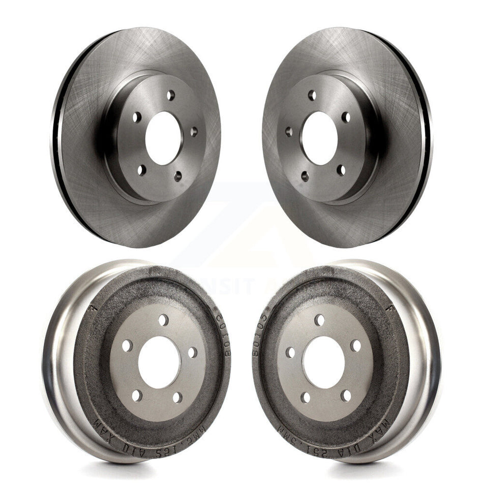 Front Rear Disc Brake Rotors Drums Kit For Saturn Vue Chevrolet Equinox Pontiac Torrent K8-102097