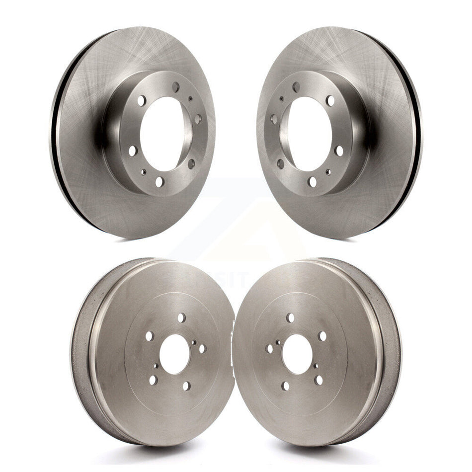 Front Rear Disc Brake Rotors Drums Kit For 2015 Toyota Tacoma RWD With 6 Lug Wheels K8-102109