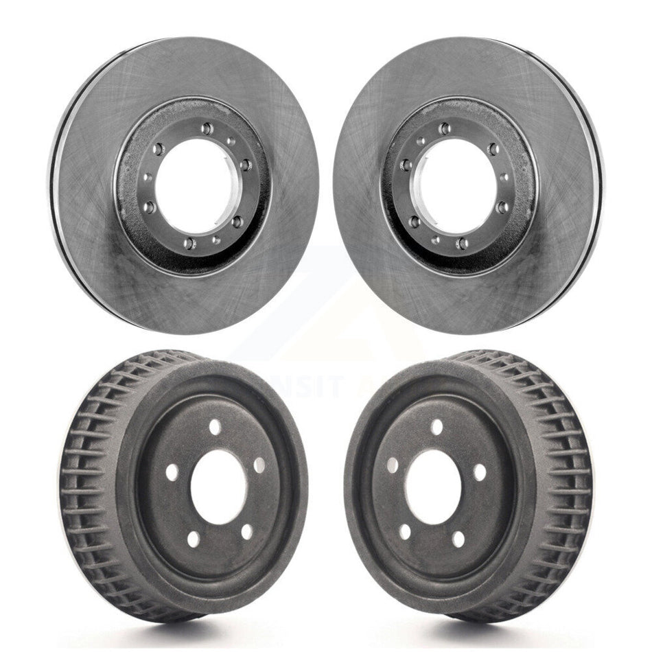 Front Rear Brake Rotors Drums Kit For Buick Century Chevrolet LeSabre Venture Pontiac Oldsmobile Montana Regal 88 Silhouette Bonneville Park Avenue Cadillac DeVille 98 Trans Sport Lumina APV K8-102131