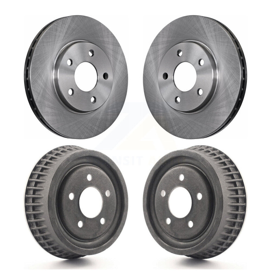 Front Rear Disc Brake Rotors Drums Kit For 2004 Chevrolet Malibu With 276mm Diameter Rotor K8-102139