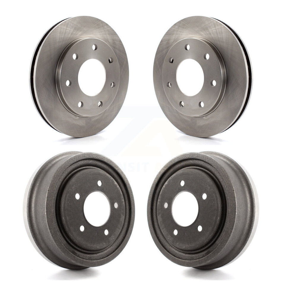 Front Rear Disc Brake Rotors Drums Kit For 1999 Ford F-150 4WD With 7 Lug Wheels K8-102141