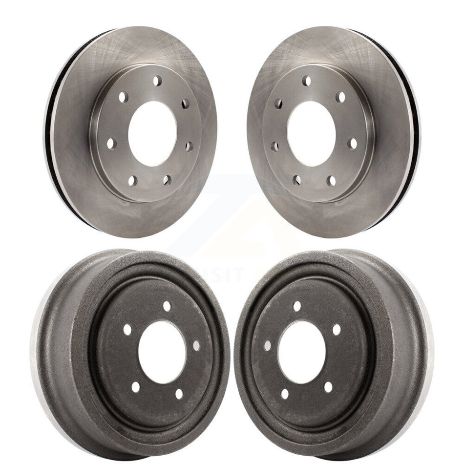 Front Rear Disc Brake Rotors Drums Kit For 1999 Ford F-150 4WD With 7 Lug Wheels K8-102141