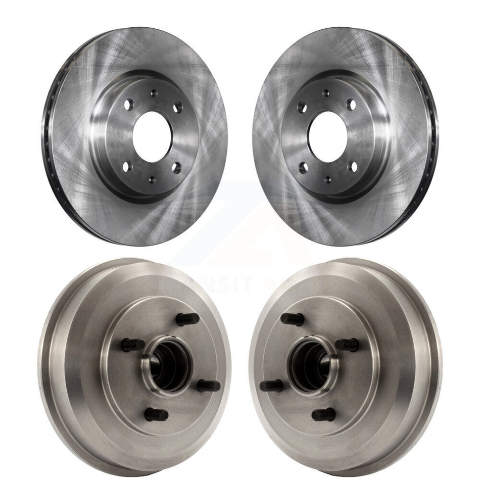 Front Rear Disc Brake Rotors Drums Kit For 2008 Ford Focus Wheel Bearing Includes K8-102144