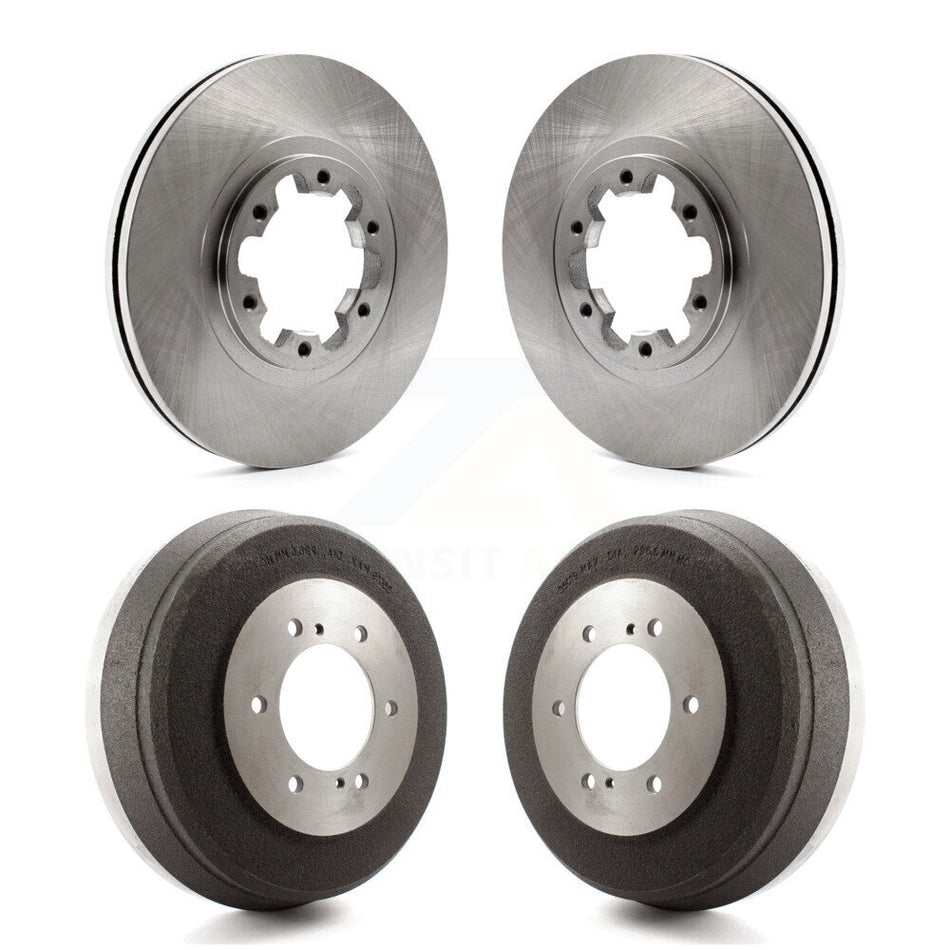 Front Rear Disc Brake Rotors Drums Kit For Nissan Pathfinder INFINITI QX4 K8-102150