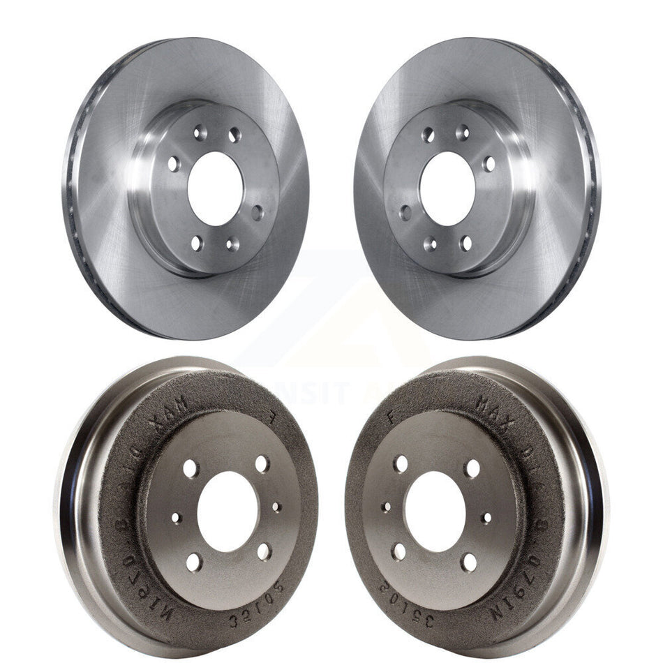 Front Rear Disc Brake Rotors Drums Kit For 2006 Hyundai Accent Sedan To 09 30 05 K8-102168