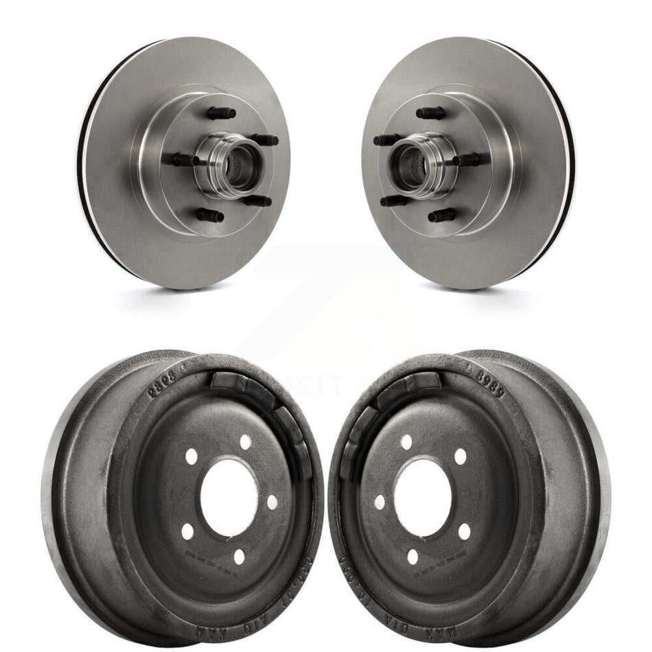 Front Rear Disc Brake Rotors Drums Kit For Ford Ranger With 10" Diameter Drum K8-102189