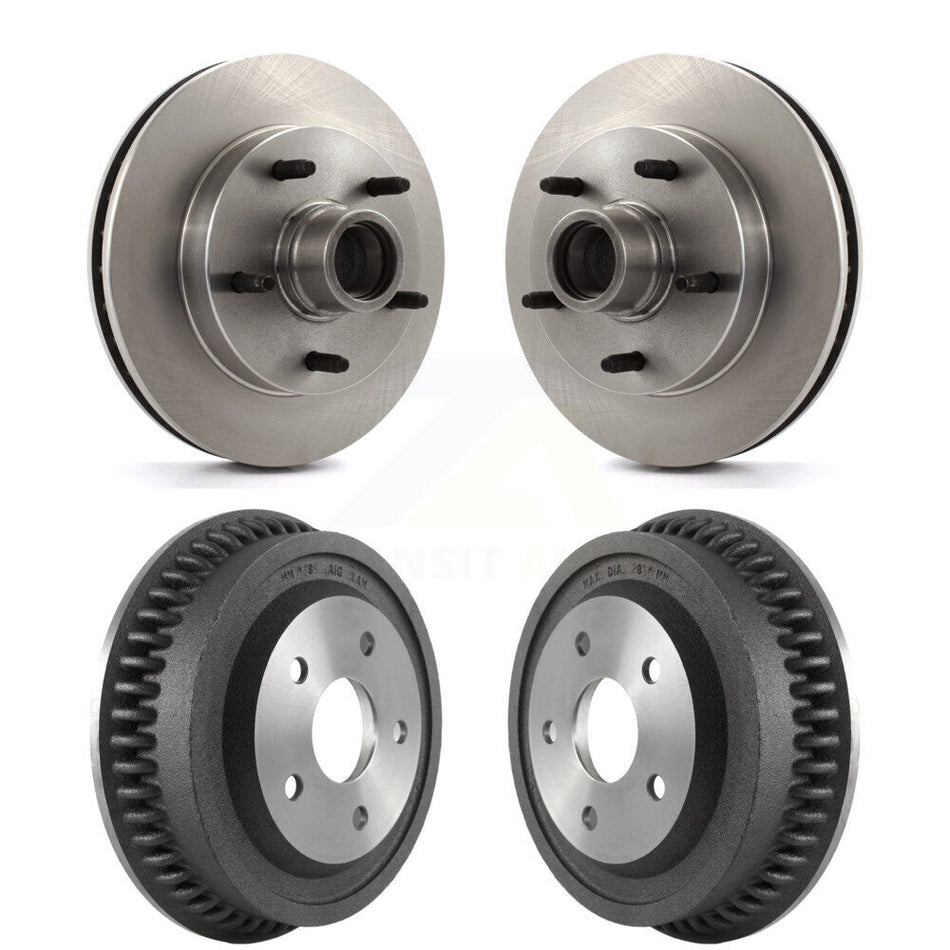 Front Rear Disc Brake Rotors Drums Kit For 1994-1999 Dodge Ram 1500 RWD K8-102200