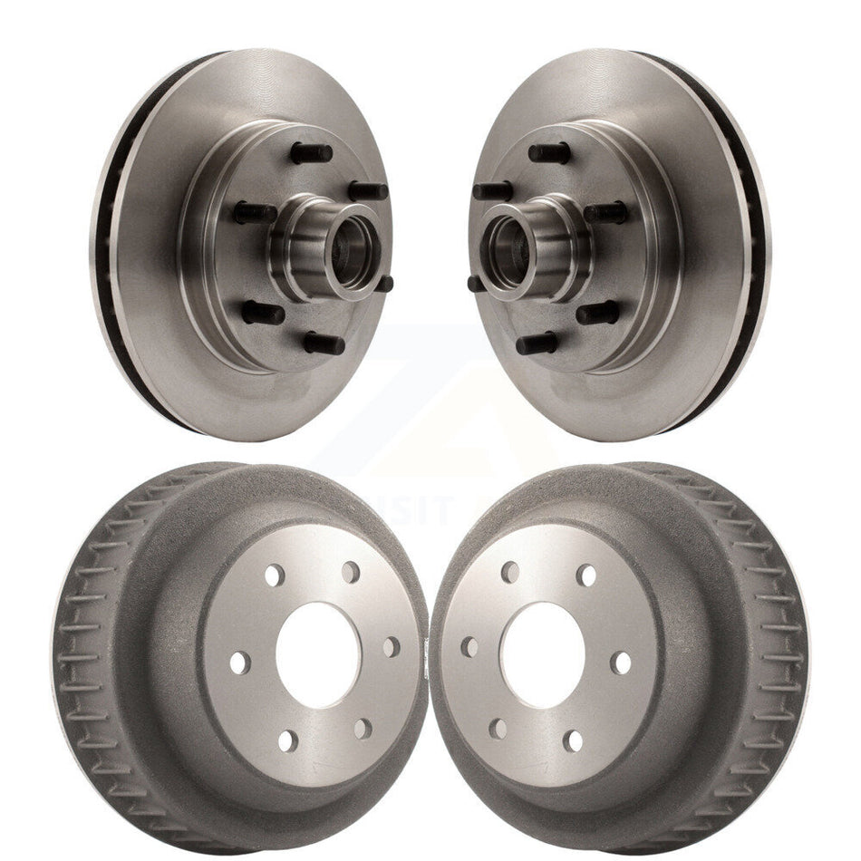 Front Rear Disc Brake Rotors Drums Kit For Chevrolet C2500 Express 2500 GMC K8-102214