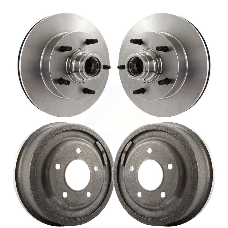 Front Rear Disc Brake Rotors Drums Kit For Ford F-150 E-150 Econoline K8-102217