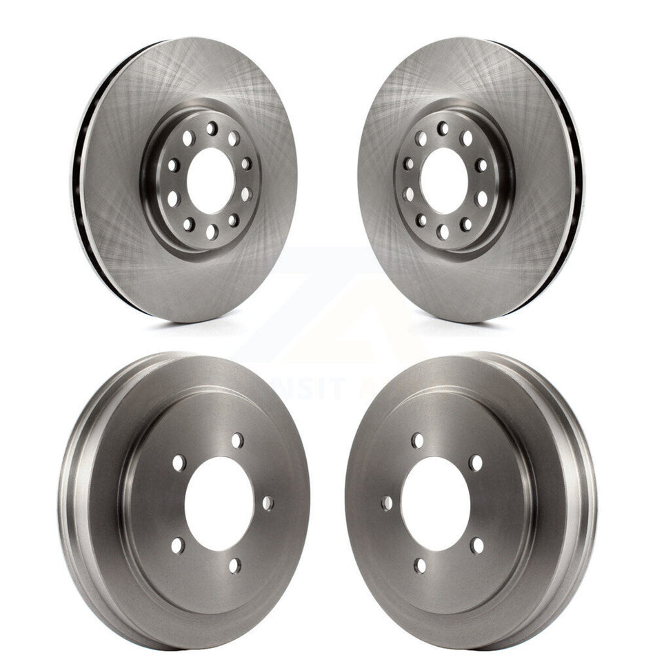 Front Rear Disc Brake Rotors Drums Kit For 2017 Jeep Compass With 305mm Diameter Rotor K8-102228
