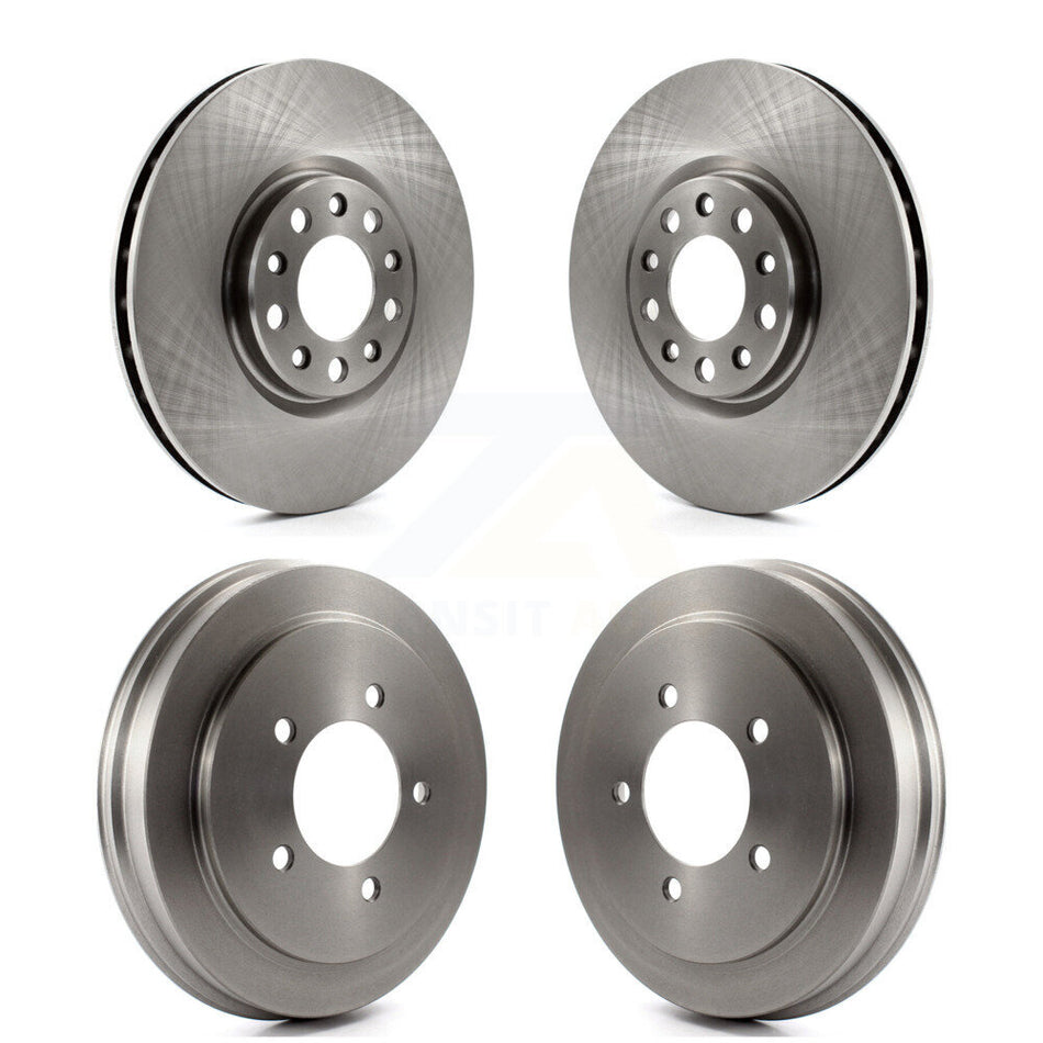 Front Rear Disc Brake Rotors Drums Kit For 2017 Jeep Compass With 305mm Diameter Rotor K8-102228