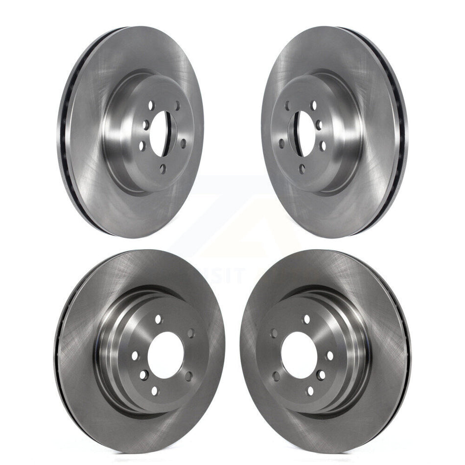 Front Rear Disc Brake Rotors Kit For 2012-2013 BMW 335i Convertible Coupe With Blue Painted Calipers K8-102357