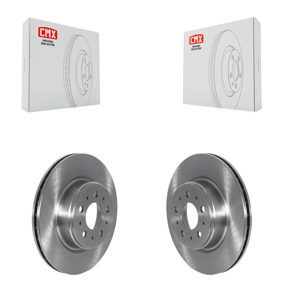 Front Disc Brake Rotors Pair For 2017-2022 Tesla 3 With Gray Painted Calipers K8-102376