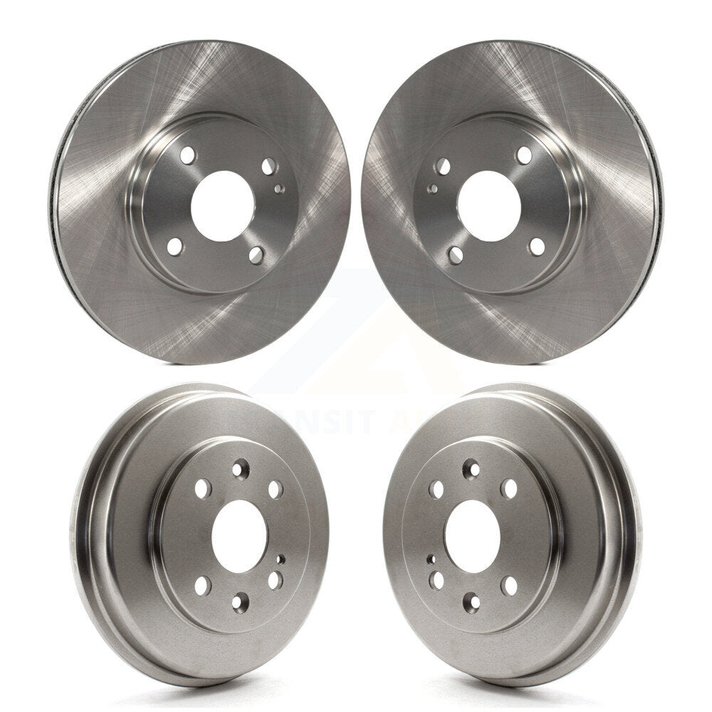 Front Rear Disc Brake Rotor Drum Kit For Mazda Protege Ford Escort MX-3 Mercury Tracer K8-102406
