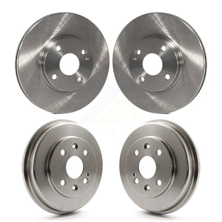 Front Rear Disc Brake Rotor Drum Kit For Mazda Protege Ford Escort MX-3 Mercury Tracer K8-102406