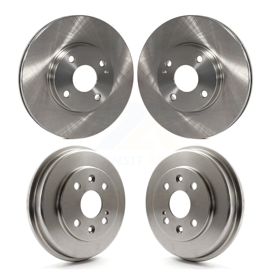 Front Rear Disc Brake Rotor Drum Kit For Mazda Protege Ford Escort MX-3 Mercury Tracer K8-102406