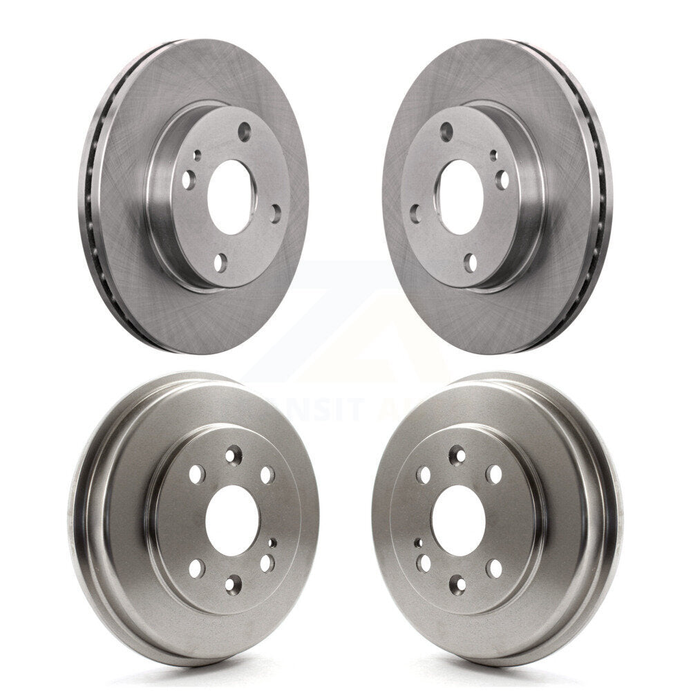 Front Rear Disc Brake Rotors Drum Kit For Mazda Protege Ford Escort 323 Mercury Tracer K8-102407