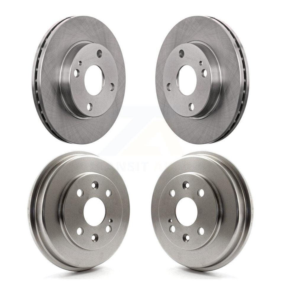 Front Rear Disc Brake Rotors Drum Kit For Mazda Protege Ford Escort 323 Mercury Tracer K8-102407