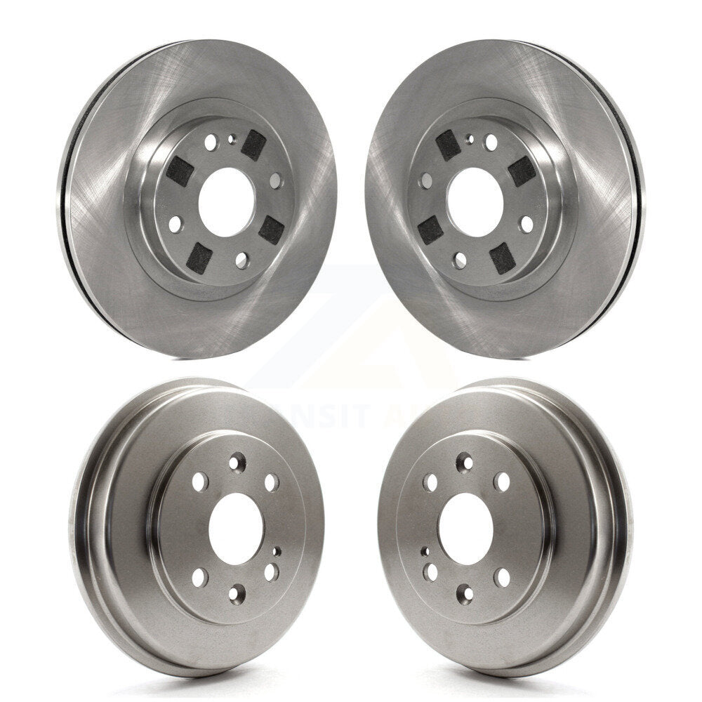 Front Rear Disc Brake Rotors Drums Kit For Mazda Protege K8-102408
