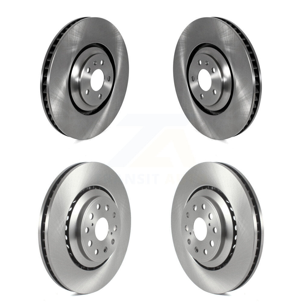Front Rear Disc Brake Rotors Kit For 2011 Audi A8 Quattro With 356mm Diameter Rotor K8-102443