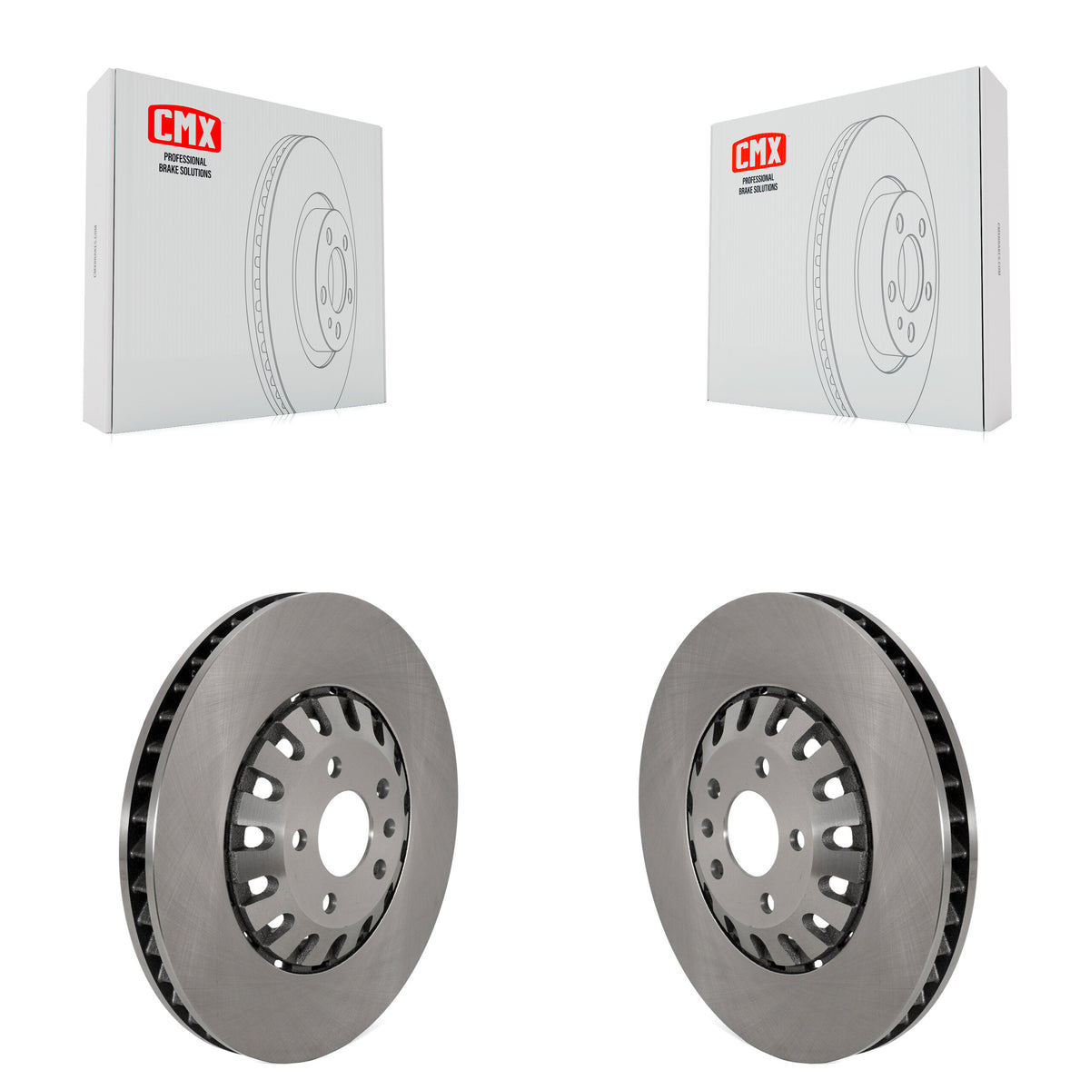 Front Disc Brake Rotors Pair For Audi Q7 Q8 e-tron Quattro A6 A7 Sportback A8 K8-102447