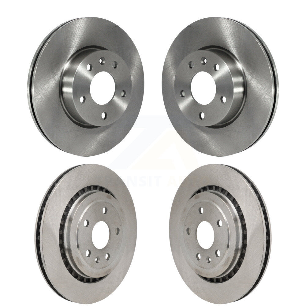 Front Rear Disc Brake Rotors Kit For 2017 Cadillac ATS V With 300mm Diameter Rotor K8-102481