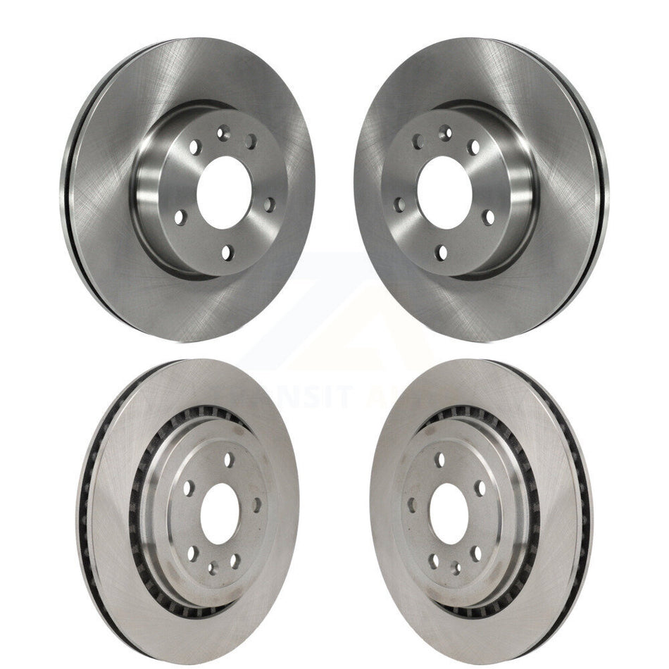 Front Rear Disc Brake Rotors Kit For 2017 Cadillac ATS V With 300mm Diameter Rotor K8-102481