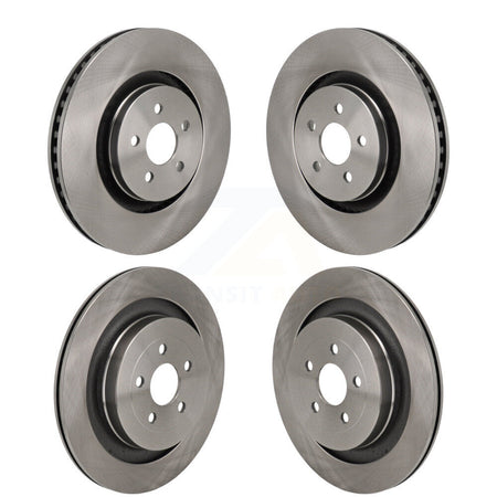 Front Rear Brake Rotors Kit For 2019-2020 Ford Edge ST with 2.7L With Red Painted Calipers K8-102539