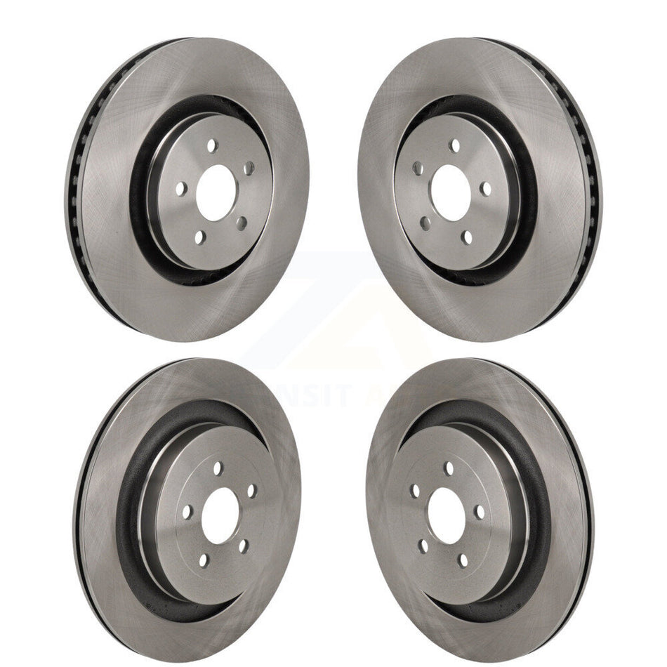 Front Rear Brake Rotors Kit For 2019-2020 Ford Edge ST with 2.7L With Red Painted Calipers K8-102539
