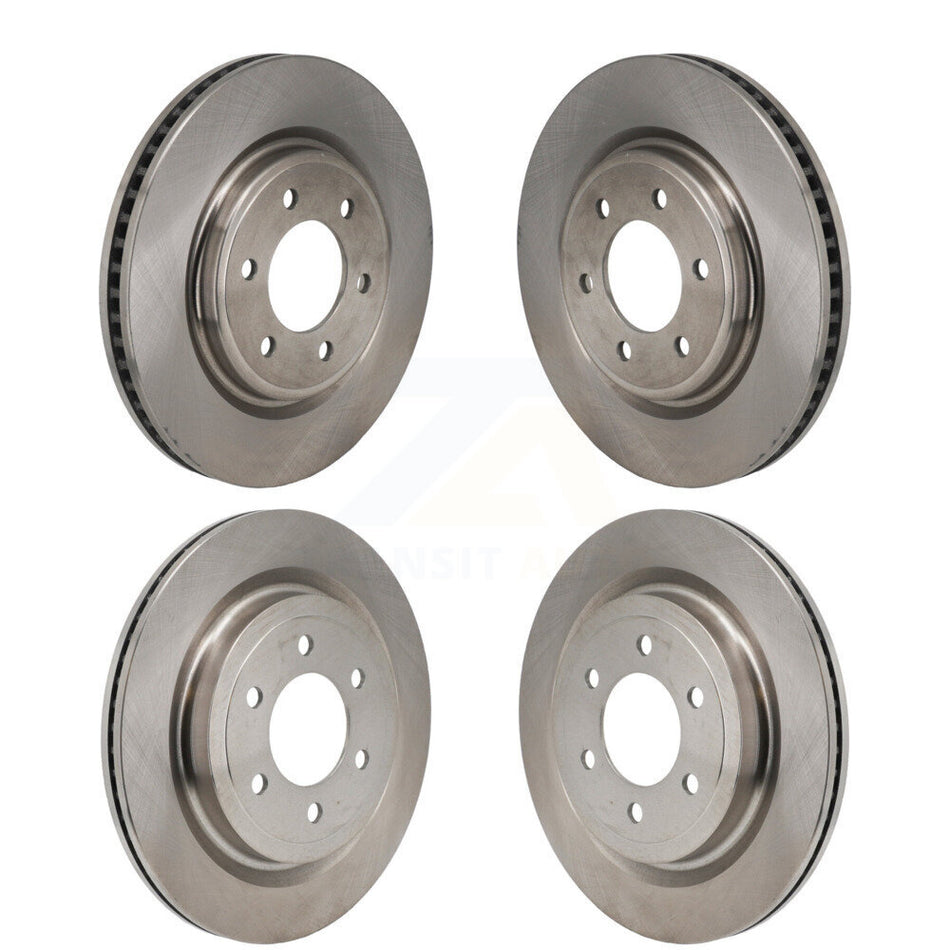 Front Rear Disc Brake Rotors Kit For 2021-2025 Ford F-150 With 350mm Diameter Rotor K8-102551