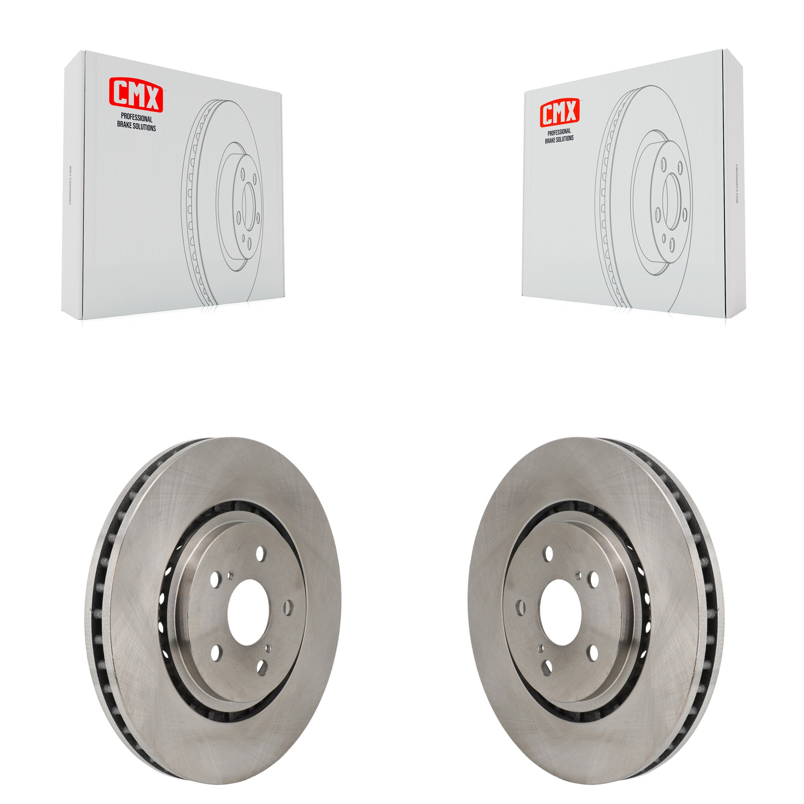 Front Brake Rotors Pair For Toyota Sienna RAV4 Prime bZ4X Subaru Solterra Lexus NX450h+ K8-102588