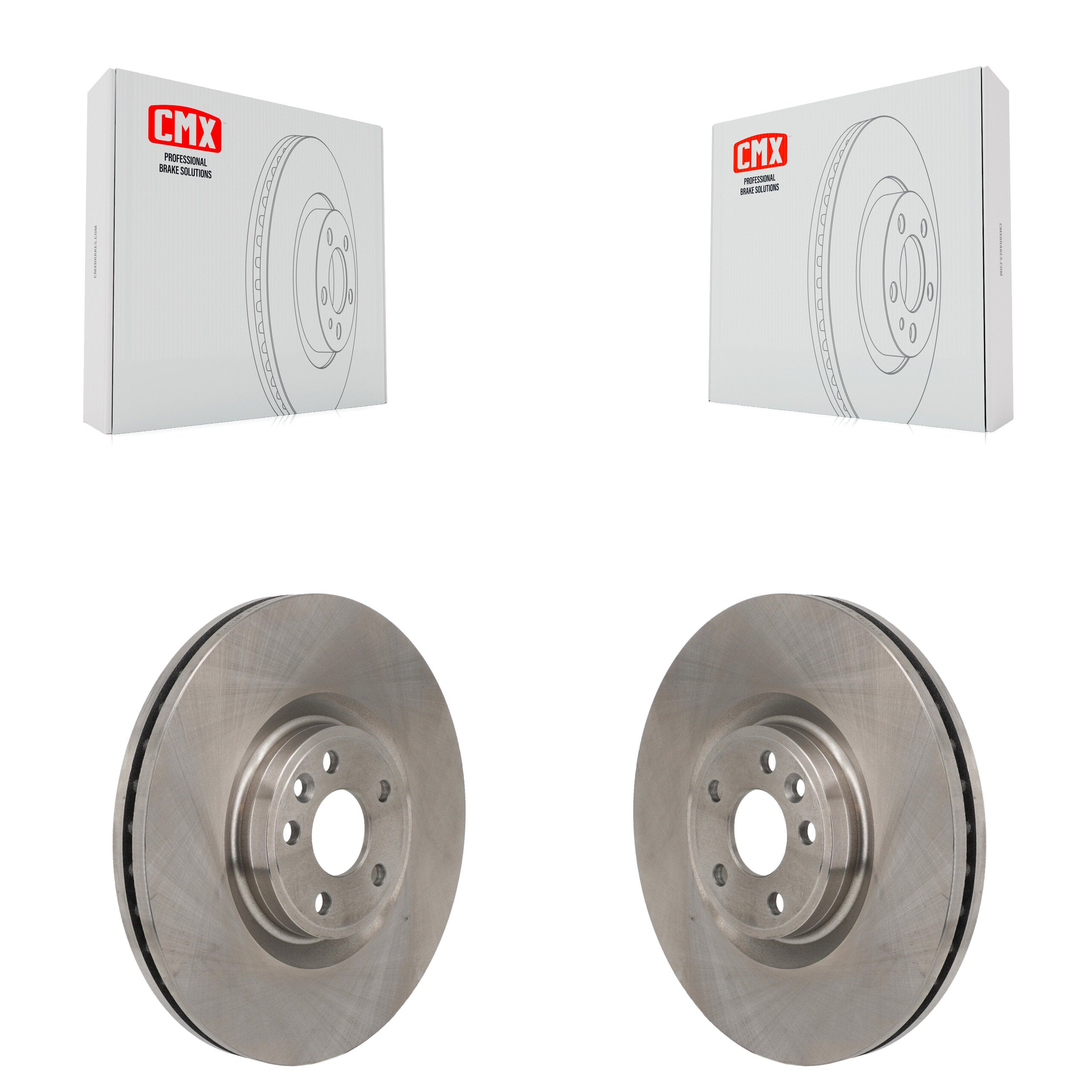 Front Disc Brake Rotors Pair For Land Rover Discovery Sport Range Evoque Jaguar E-Pace K8-102610