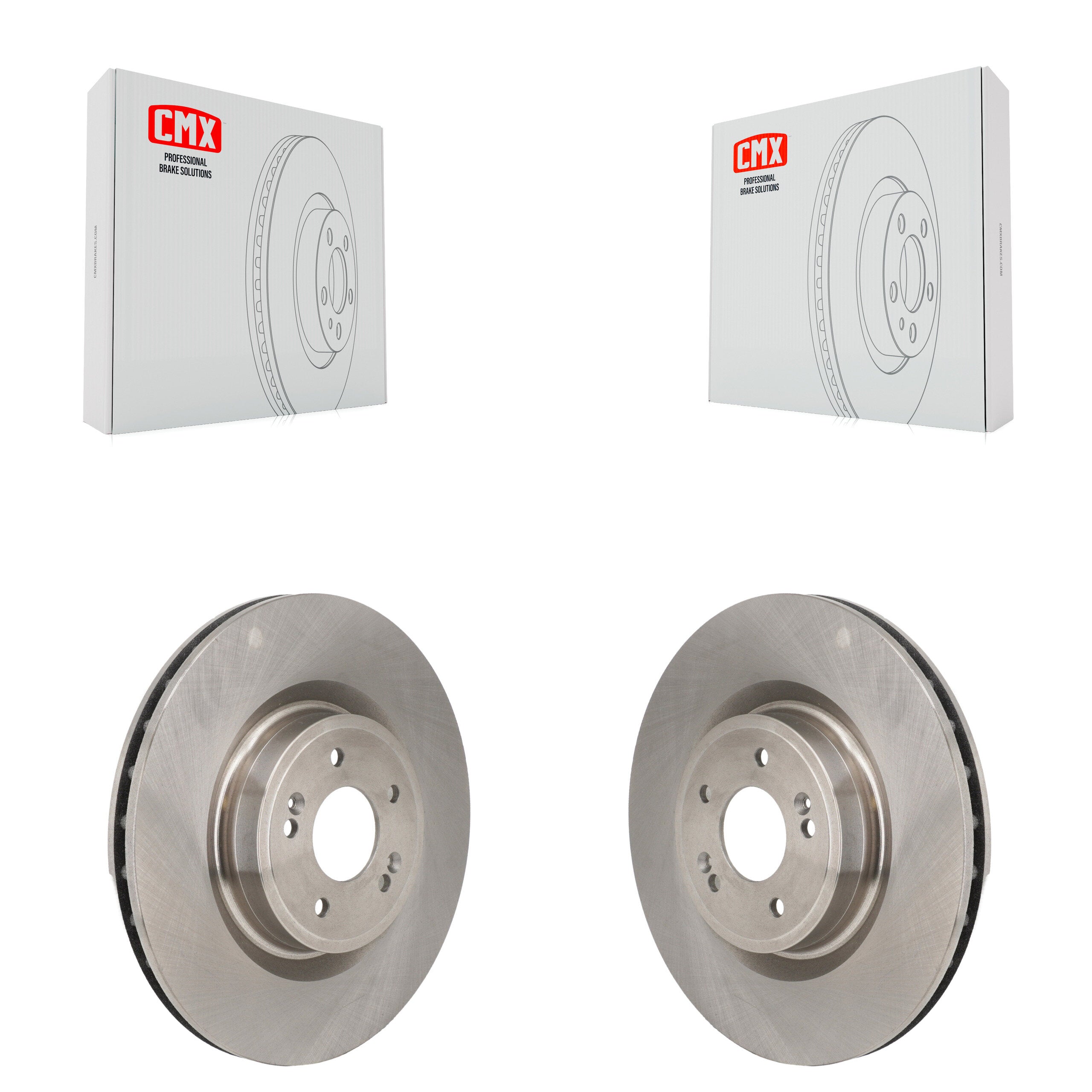 Front Disc Brake Rotors Pair For Genesis G70 Kia Stinger K8-102624
