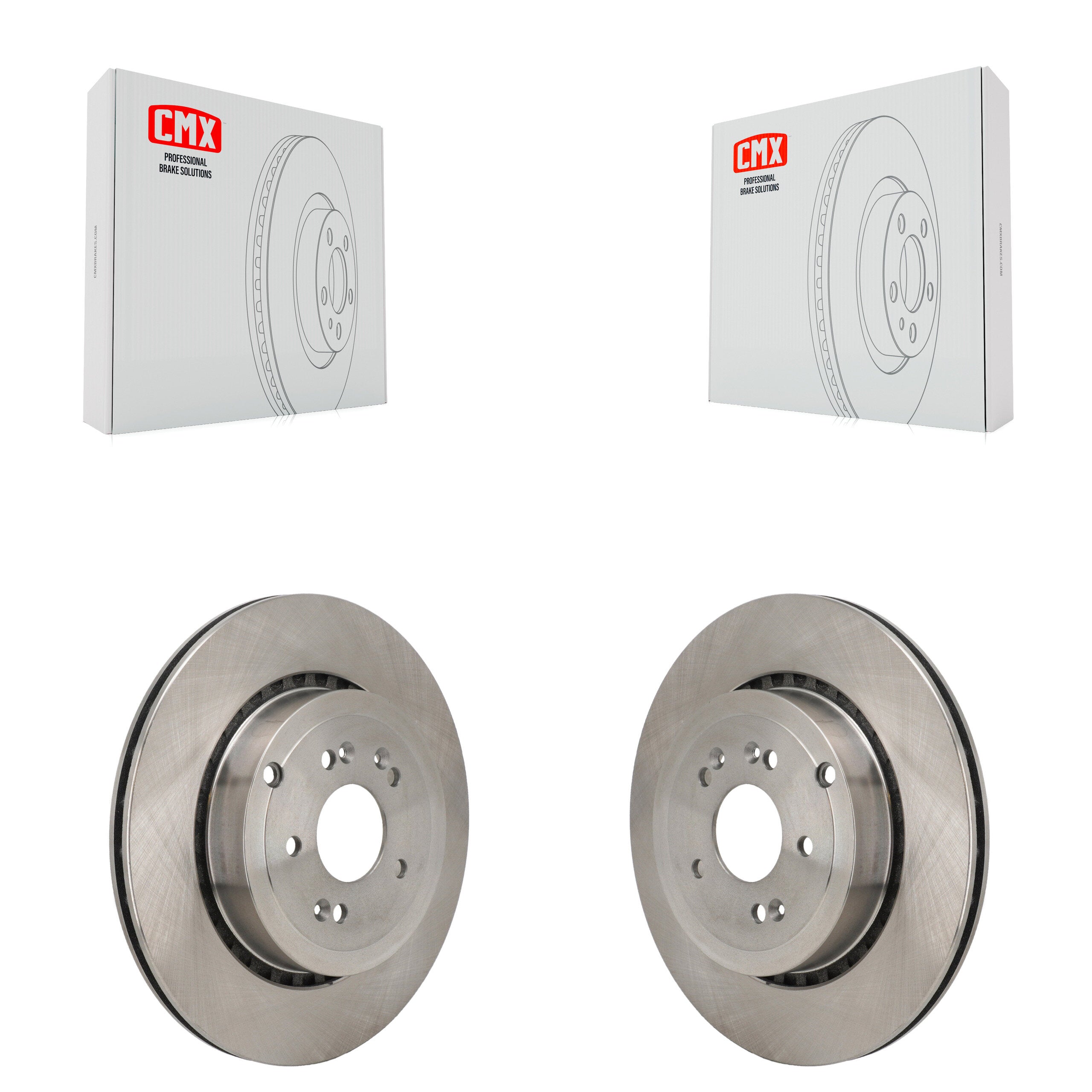 Rear Disc Brake Rotors Pair For Genesis G70 Kia Stinger K8-102662