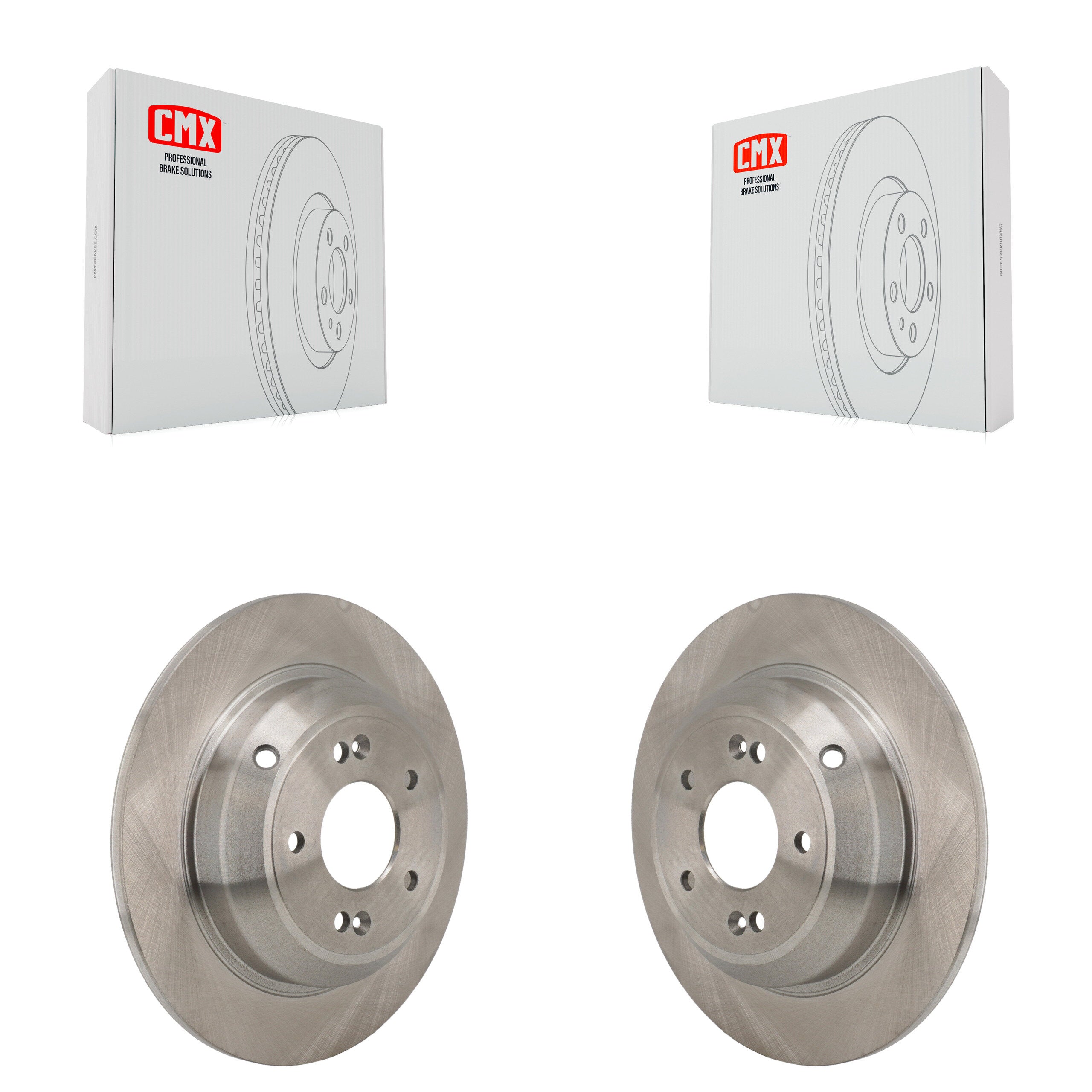 Rear Disc Brake Rotors Pair For Genesis G70 Kia Stinger K8-102663