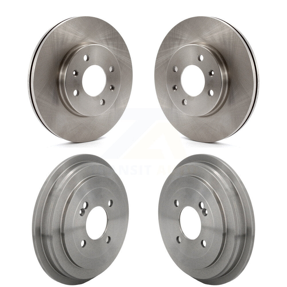 Front Rear Brake Rotors Drums Kit For 2018 Kia Rio Except Vehicles Manufactured In Mexico K8-102680