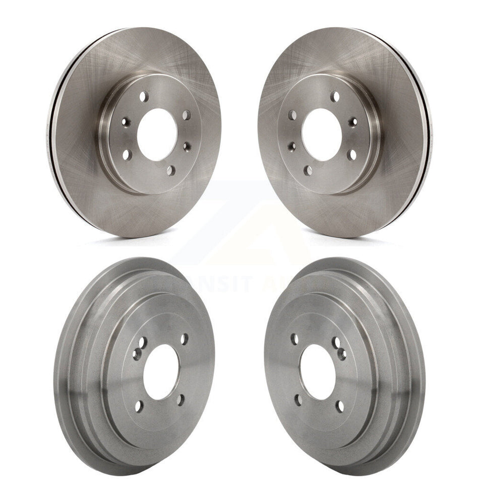 Front Rear Brake Rotors Drums Kit For 2018 Kia Rio Except Vehicles Manufactured In Mexico K8-102680